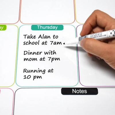 Weekly Planner Dry Erase Calendar Board Refrigerator Silicone Removable For Fridge